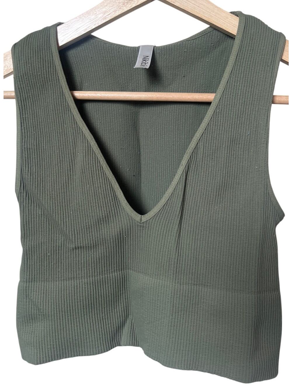 Nikibiki Women Stretchy Green Top *Dimensions In Picture*